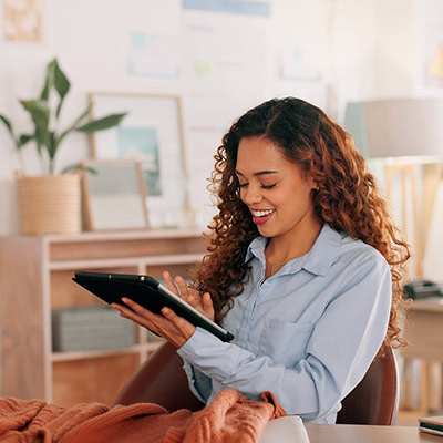 Woman with tablet